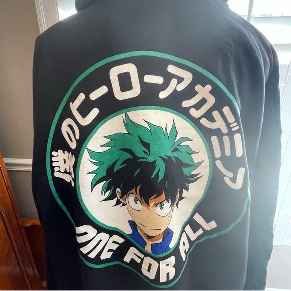 Black Hoodie with Green Graphic - Picture 7 of 8